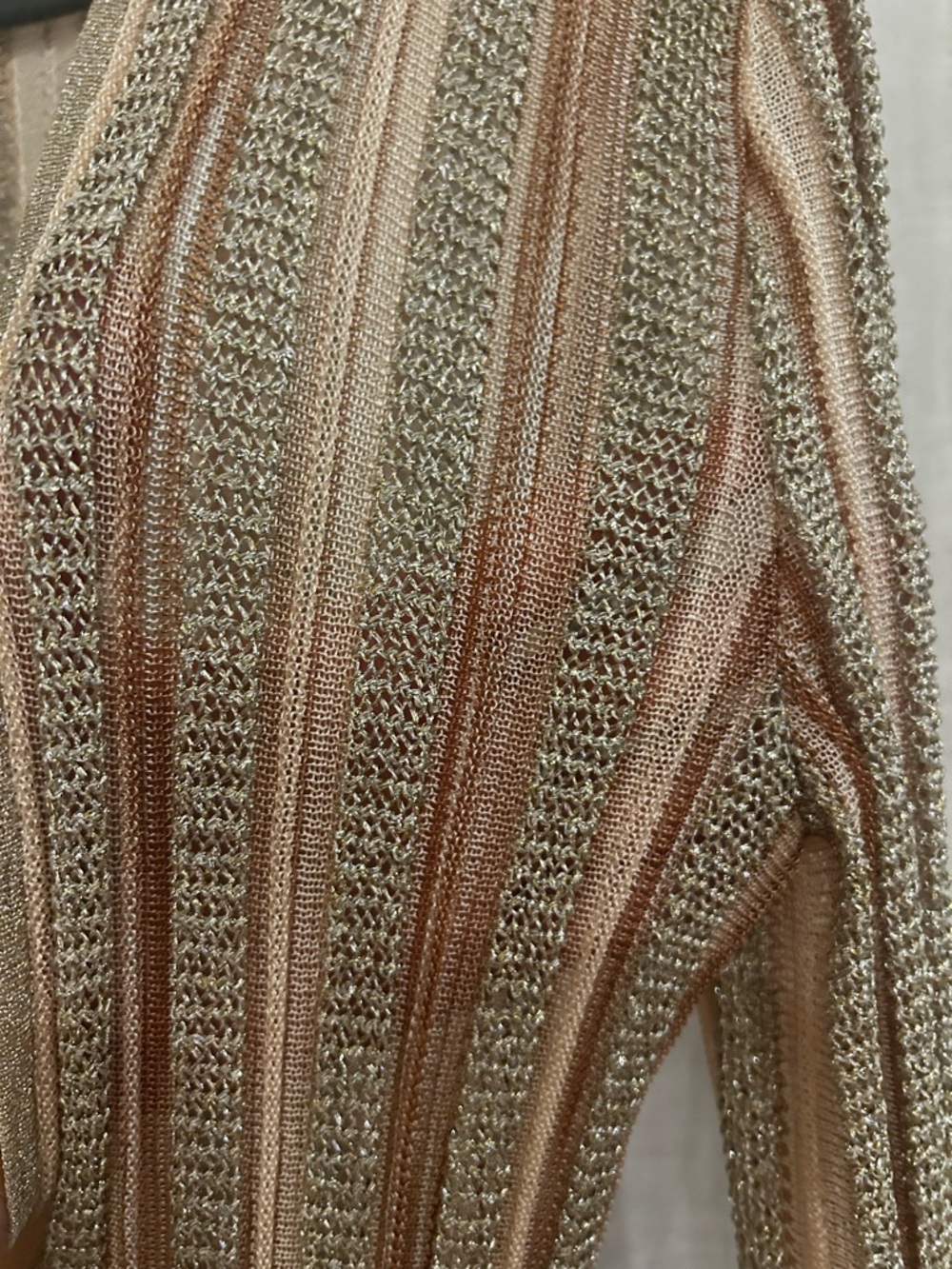 Missoni lurex tie front gold lame duster - Picture 5 of 7